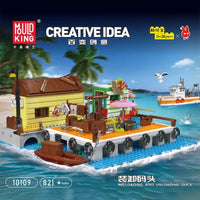 MOULD KING 10109 Loading And Unloading Dock with 821 Pieces