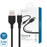 iQuick PowerWire 1 Series TPE Charging Date Cable USB to Type-C 2m (Not suitable for Google / iPhone 15 Series mobile devices)