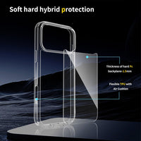iPhone 17 Pro High Quality Acrylic + TPU Hybrid Transparent Case Cover