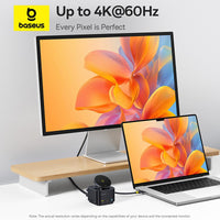Baseus MagPro Series II 7-in-1 USB-C Hub with 15W Qi2 Wireless Charger-Black