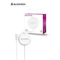 BLACKTECH 15W 2in1 Magnetic+Normal Qi Wireless Charger - White