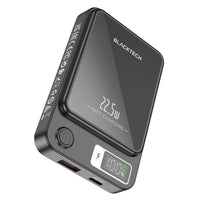 BLACKTECH BL-DB40 5000mAh 15W PD20W Magnetic Digital Display Fast Wireless Charging Power Bank - Black