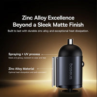 Baseus Tiny Star 30W Mini Car Charger with USB-C Cable