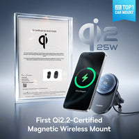 Baseus PrimeTrip VC2 Pro Cooling Magnetic Wireless Charging Car Mount Qi2.2 Air Vent Version -Cosmic Black