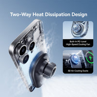 Baseus PrimeTrip VC2 Pro Cooling Magnetic Wireless Charging Car Mount Qi2.2 Air Vent Version -Cosmic Black