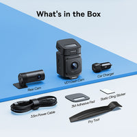 Baseus PrimeTrip VD1 Dash Cam 3K + Rear Camera 1080p-Cosmic Black
