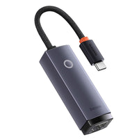 Baseus Lite Series Ethernet Adapter Type-C to RJ45 LAN Port (100Mbps)-Grey