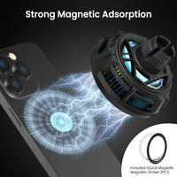 iQuick Magnetic Car Mount Charger with Cooling Semiconductor Radiator IC9 COOLGEAR 15W (IQUICK-C9)-Black (*Extra Present: 1 x 1M Type-C to Type-C Cable*)