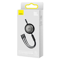 Baseus Bright Mirror 2 Series Retractable 3-in-1 Fast Charging Data Cable Type-C to M+L+C 100W 1.1m