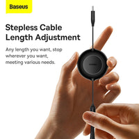 Baseus Bright Mirror 2 Series Retractable 3-in-1 Fast Charging Data Cable Type-C to M+L+C 100W 1.1m