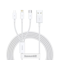 Baseus Superior Series Fast Charging Data Cable USB to Micro USB & Lightning & Type-C 3.5A 1.5m