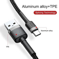 Baseus Cafule Cable USB For Type-C 3A 0.5m for iPhone 15 16 Series