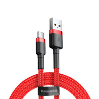 Baseus Cafule Fast Charge Type-C USB Data Charging Cable 2A 2M for iPhone 15 16 17 Series
