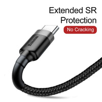 Baseus Cafule Cable USB For Type-C 2A 3m for iPhone 15 16 Series