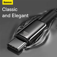 Baseus Tungsten Gold Fast Charging Data Cable USB to Type-C 100W 2m-Black
