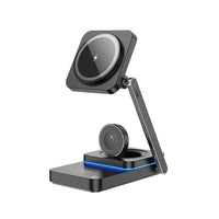 hoco CQ10 Consuelo folding 3-in-1 wireless fast charger - black