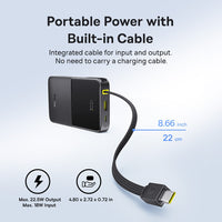 Baseus EnerFill FC51 Bipow2 Pro Digital Display Power Bank with Built-in Cable 10000mAh 22.5W