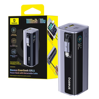 Baseus EnerGeek GR11 Power Bank With Retractable Cable 10000mAh 100W-Space Grey