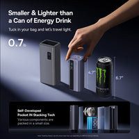 Baseus EnerGeek GR11 Power Bank With Retractable Cable 10000mAh 100W-Space Grey