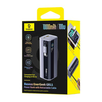 Baseus EnerGeek GR11 Power Bank With Retractable Cable 10000mAh 100W-Space Grey