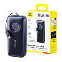 Baseus EnerCore CR11 Power Bank With Retractable Cable 10000mAh 45W-Cosmic Black