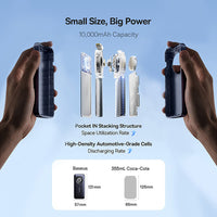 Baseus EnerCore CR11 Power Bank With Retractable Cable 10000mAh 45W-Cosmic Black