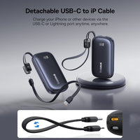 Baseus EnerFill FC21 Qpow 3 Ultra Digital Display Power Bank With Detachable Cable 10000mAh 45W