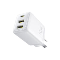 Baseus EnerFill FN11 Fast Charger 2U+C 30W AU Moon White