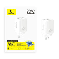 Baseus EnerFill FN11 Fast Charger 2U+C 30W AU Moon White