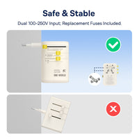 Baseus EnerCore CG11 Universal Travel Adapter with Retractable Cable 2AC+2U+2C 70W Off-White
