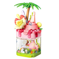 SEMBO 612214 SpongeBob Patrick Star Strawberry Milkshake Smoothie with 187 Pieces