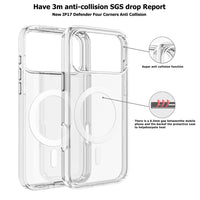 iPhone 17 Pro Max Dual Color UTIA Ultimake Shockproof Transparent Case Cover With Magnetic Ring