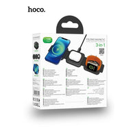 Hoco CQ4 20W Unique 3 in 1 Folding Magnetic Wireless Fast Charger - Black