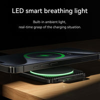 Hoco CQ4 20W Unique 3 in 1 Folding Magnetic Wireless Fast Charger - Black