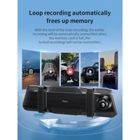 Hoco DI36 Driving Recorder Front and Rear Dual Recording - Black
