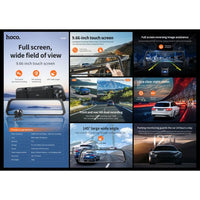 Hoco DI36 Driving Recorder Front and Rear Dual Recording - Black