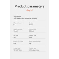 Hoco EQ4 12 Hours Graceful True Wireless Earphones