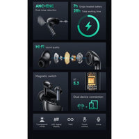 Hoco EQ5 Energy ANC ENC Noise Cancelling True Wireless Bluetooth Headset - Black