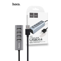 Hoco HB1 4 USB Hub - Black