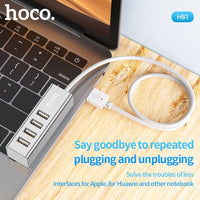 Hoco HB1 4 USB Hub - Black