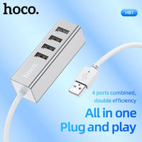 Hoco HB1 4 USB Hub - Black