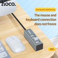 Hoco HB1 4 USB Hub - Black