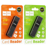 Hoco HB20 Mindful 2in1 Card Reader SD And Micro SD Card - Black