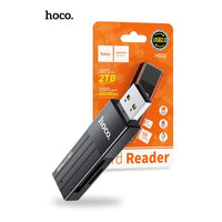 Hoco HB20 Mindful 2in1 Card Reader SD And Micro SD Card - Black