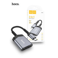 Hoco UA25C USB-C 2 in 1 Card Reader 6942007608862 - Gray