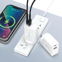 iQuick 30W PD3.0+QC3.0 Dual Ports Charging Adapter-White