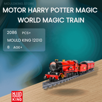 MOULD KING 12010 Motor Harry Potter Magic World Magic Train with 2086 Pieces