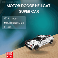 MOULD KING 13128 Remote Controlled Hellcat Muscle Car Building Set | 1678 PCS
