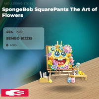 SEMBO 612215 SpongeBob SquarePants The Art of Flowers with 474 Pieces