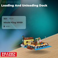 MOULD KING 10109 Loading And Unloading Dock with 821 Pieces